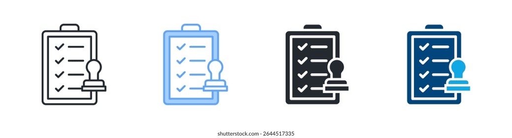 Compliance Icon Set Multiple Style. Designed In Outline, Blue, Glyph, Dual Tone