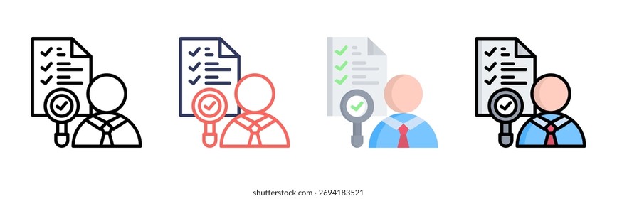 Compliance icon set multiple style collection