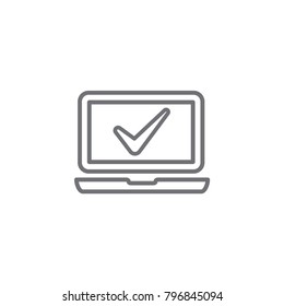 In compliance icon set that shows a company passed inspection