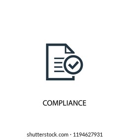 compliance icon. Simple element illustration. compliance concept symbol design. Can be used for web and mobile.