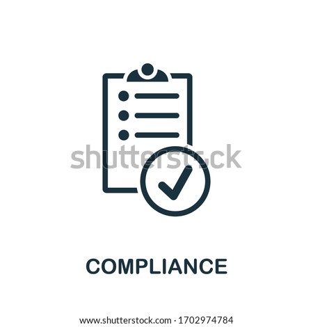 Compliance icon. Simple element from regulation collection. Filled Compliance icon for templates, infographics and more.