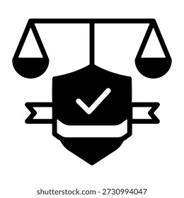 Icono de cumplimiento - Iconos de glifo negro sólido para contabilidad y negocios