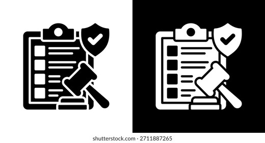 Ilustración vectorial de Icono de Cumplimiento. Diseño De Estilo Plano Creado Para Una Flexibilidad Creativa En Versiones Claras Y Oscuras.