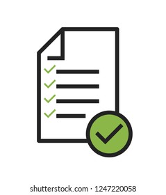 In compliance icon vector that shows a company passed inspection .