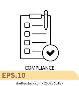 compliance icons  symbol vector elements for infographic web