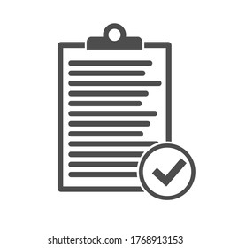 Se ha aprobado la inspección del cumplimiento. Ilustración vectorial de proceso aprobada sobre fondo aislado blanco. Firma creativa de la colección de iconos de control de calidad