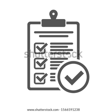 Compliance inspection approved vector icon