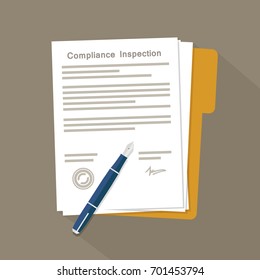 Compliance inspection document