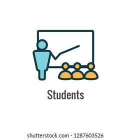 Compliance Instruction & Testing Icons with Instructor teaching Worker Students