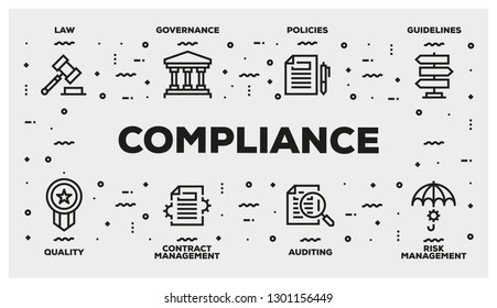 COMPLIANCE LINE ICON SET