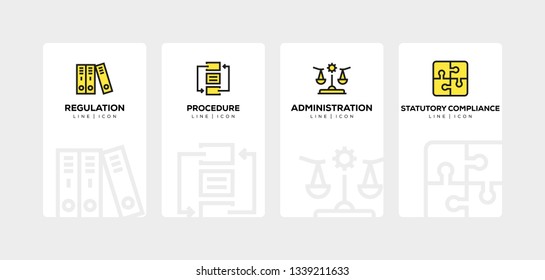 COMPLIANCE LINE ICON SET