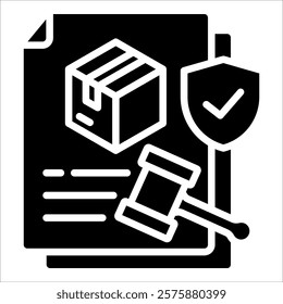 Compliance Management Icon Element For Design