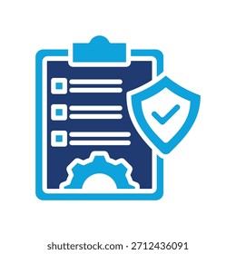 Icono de gestión de conformidad Ilustración vectorial mixta