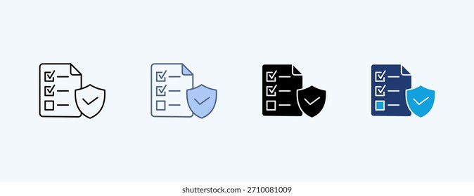 Vector de Ilustración de Iconos Múltiples de Administración de Conformidad