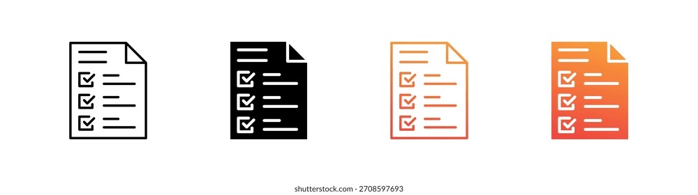 Compliance Multiple Style Icon Set Vector