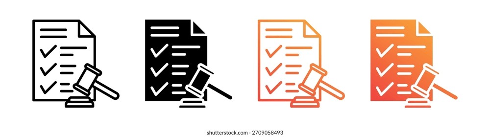 Vector de conjunto de iconos de estilo múltiple de conformidad