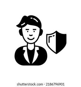 Compliance Officer Icon In Vector. Logotype