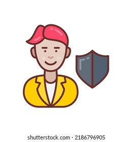 Compliance Officer Icon In Vector. Logotype