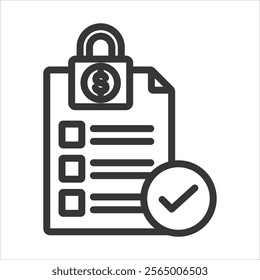 Compliance Outline Icon Vector Illustration