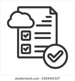 Compliance Outline Icon Vector Illustration