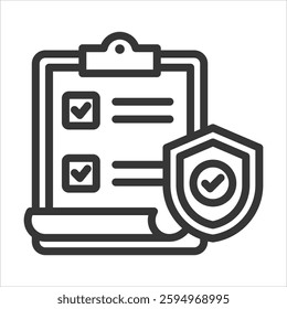 Compliance Outline Icon Vector Illustration