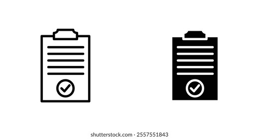 Compliance outlined and solid icon vector collection.