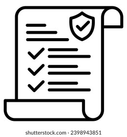 Compliance Policy Icon line vector illustration