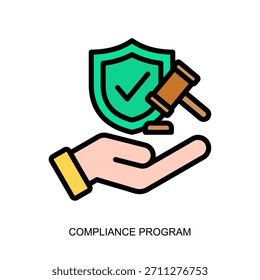 Compliance Program Color Lineal Color Icon