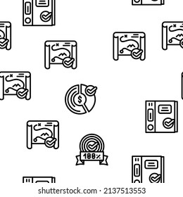 Ilustración de líneas delgadas con un vector de procedimientos de calidad de cumplimiento