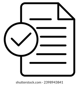 Compliance Report Icon line Vektorgrafik