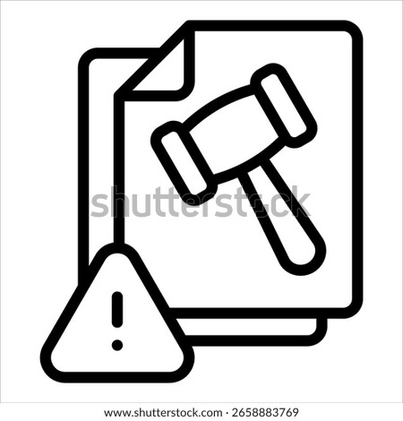 Compliance Risk Icon Element For Design
