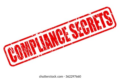 Compliance Secrets red stamp text on white
