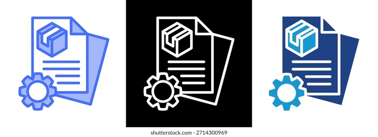 Ilustração de vetor de estilo triplo de ícone do Compliance Services