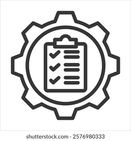 Compliance Services Outline Icon Vector Illustration