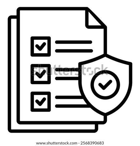 Compliance Shield Icon Element For Design