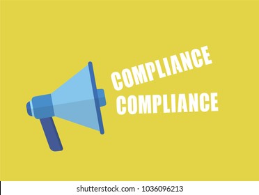 
Compliance. Speaker. White background.
