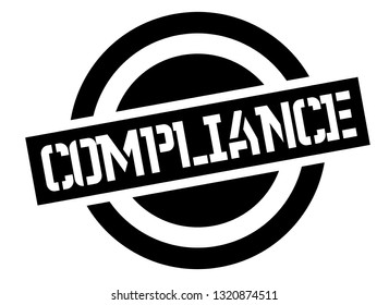 compliance stamp on white background. Sign, label, sticker.