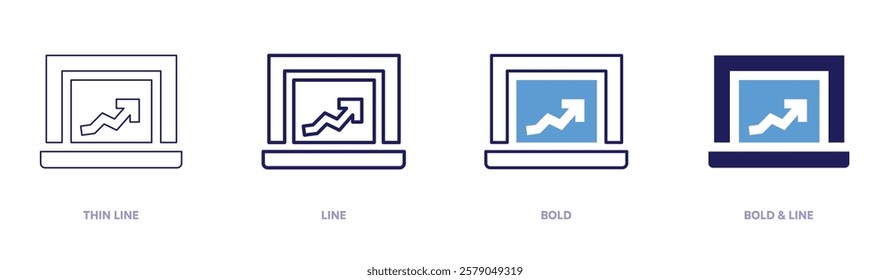 Compliance standards icon in 4 different styles. Thin Line, Line, Bold, and Bold Line. Duotone style. Editable stroke.