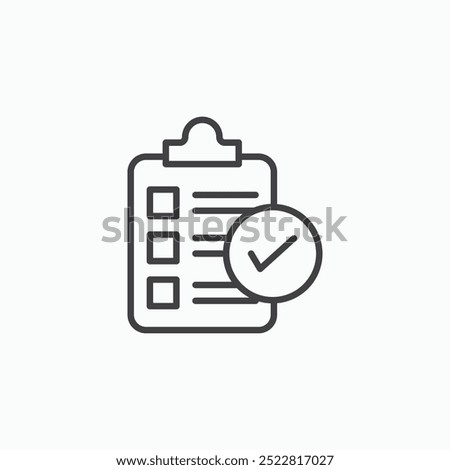 Compliance thin liner icon isolated
