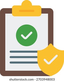 Diseño de Vector de cumplimiento en estilo moderno, regulación de la atención médica y concepto de política de prevención del SIDA, ilustración de estándares médicos. Icono plano