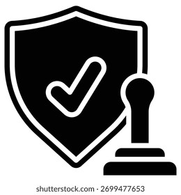 compliance web icon in bold style