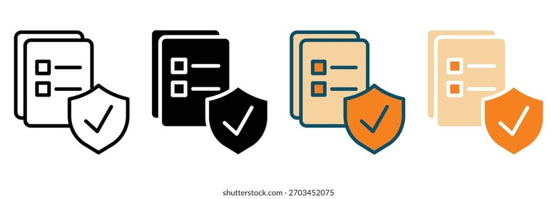 Icono de Web de conformidad colección de estilos múltiples