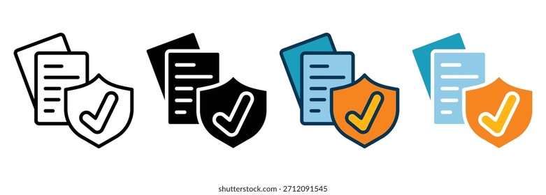 Icono de Web de conformidad colección de estilos múltiples
