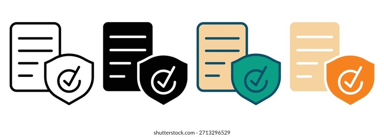 compliance web icon multiple style collection