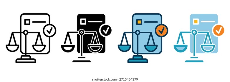 Icono de Web de conformidad colección de estilos múltiples