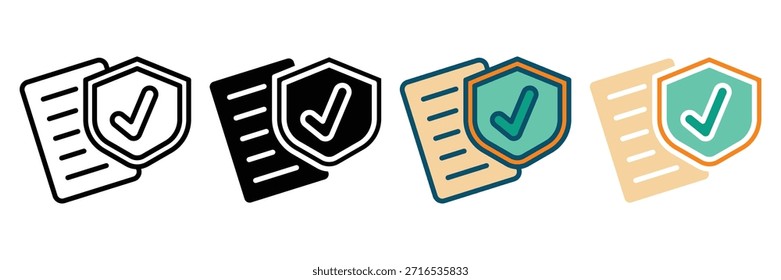 Icono de Web de conformidad colección de estilos múltiples