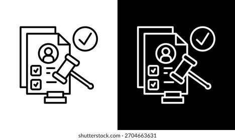 Diseño de conjunto de iconos blancos de conformidad