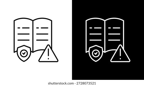 Compliance White Icon Set Design