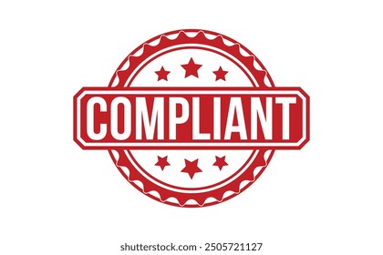 Compliant rubber stamp vector illustration on white background. Compliant rubber stamp