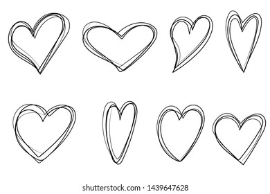 complicate heart line draw contour style